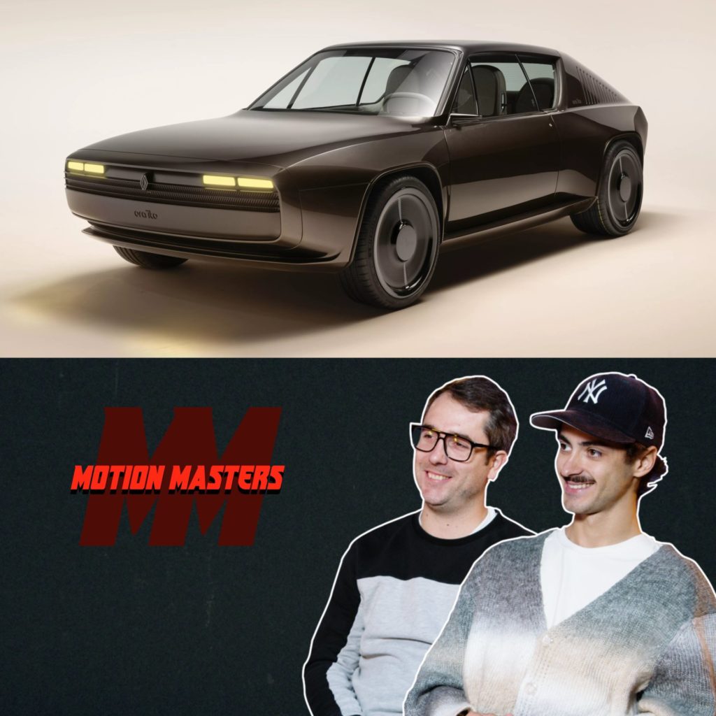 Le concept car Renault R17 filmée avec un bras robot